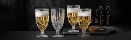 Nachtmann beer glasses lined up