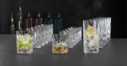 Set de verres NACHTMANN Noblesse comprenant 6 gobelets à whisky Double Old Fashioned, 6 gobelets à whisky Single Old Fashioned et 6 verres Long Drink
