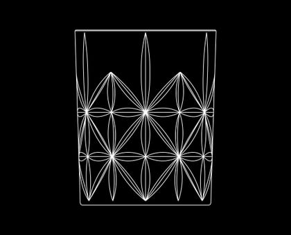 Illustration of the NACHTMANN Highland 1 cut design on a black background
