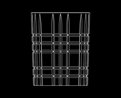 Illustration of the NACHTMANN Highland 3 cut design on a black background